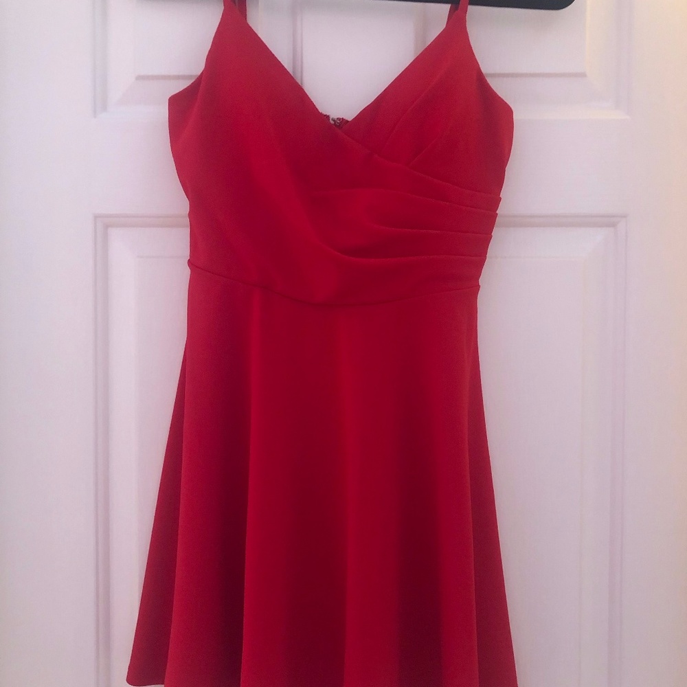 Red short dress